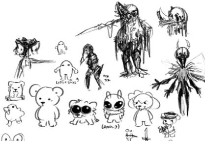 Sketches & concept art for a species/creatures for a project I worked on previously.