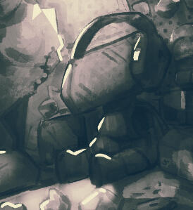 Grayscale test for a splash art. Original character featured owned by Dan. Grayscale test for a splash art. Original character featured owned by Dan.