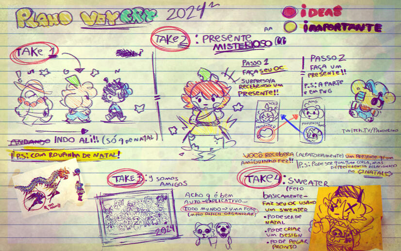 Brainstorm sketches for a friend's project. test