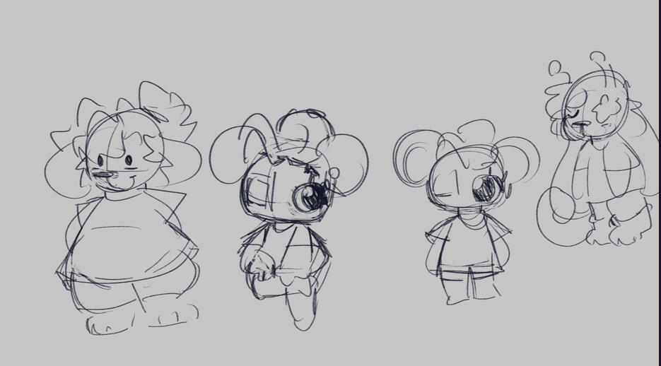 Original characters sketches.